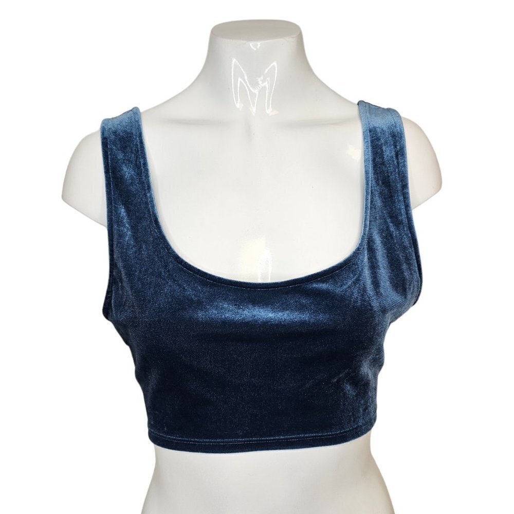 Revolve Superdown Womens Velvet  Crop Top Size Small